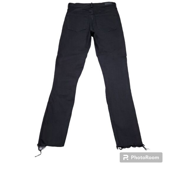 Abercrombie 2 26 Short Ultra High Rise Super Skinny Jeans Black Distressed - Picture 2 of 10